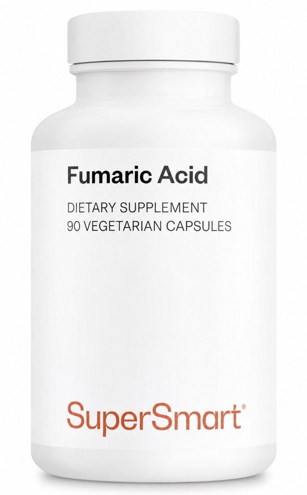 Supersmart Fumaric Acid 500mg per Day Help with Patches of Peeling Skin 90 Caps