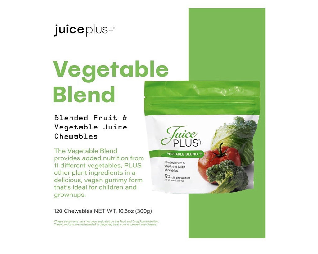 JuicePlus+ Vegetable Blend + Soft Chews Chewables Delicious Vegan 120 Chewables