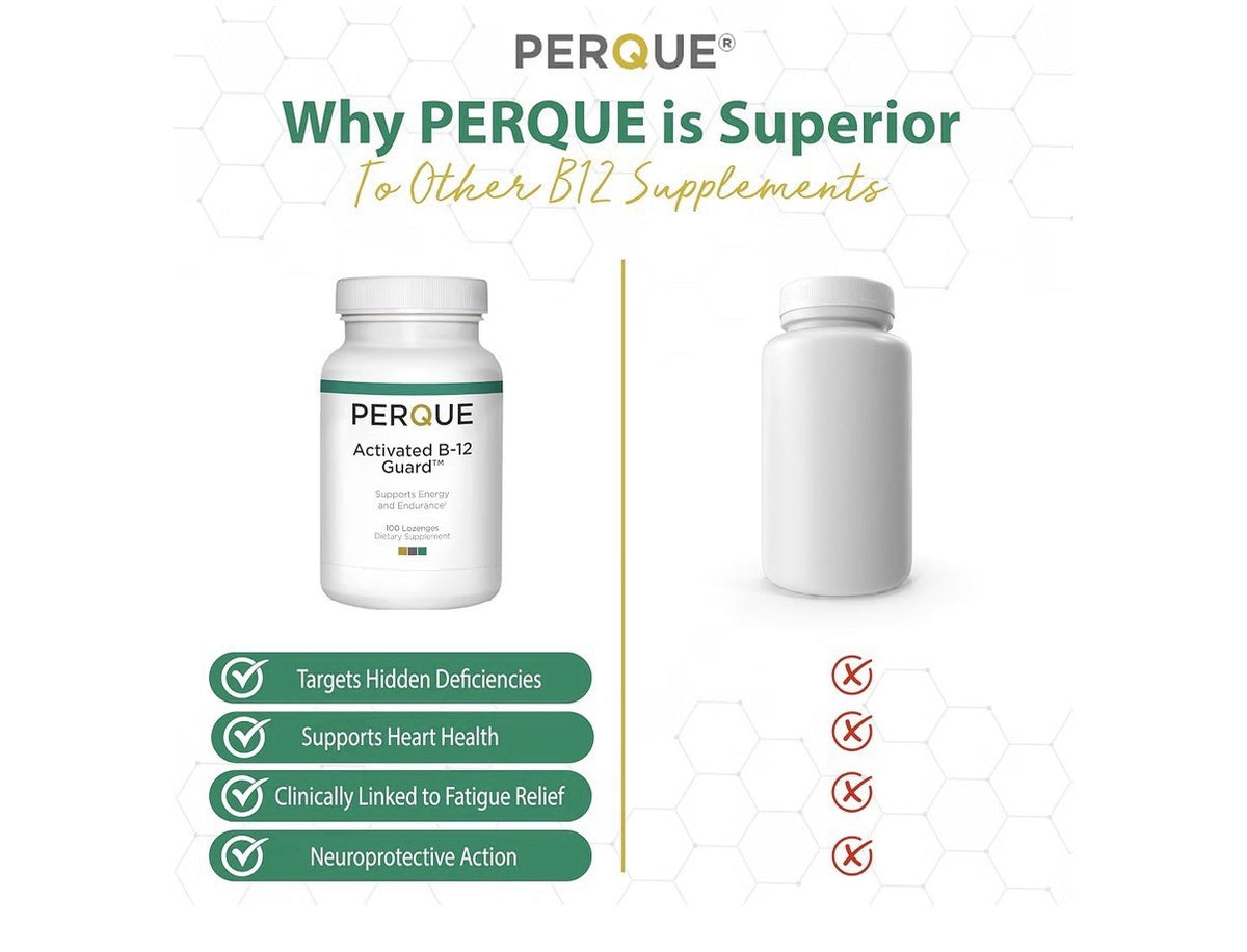 Perque Activated B-12 Guard Supports Energy And Endurance 100 lozenges