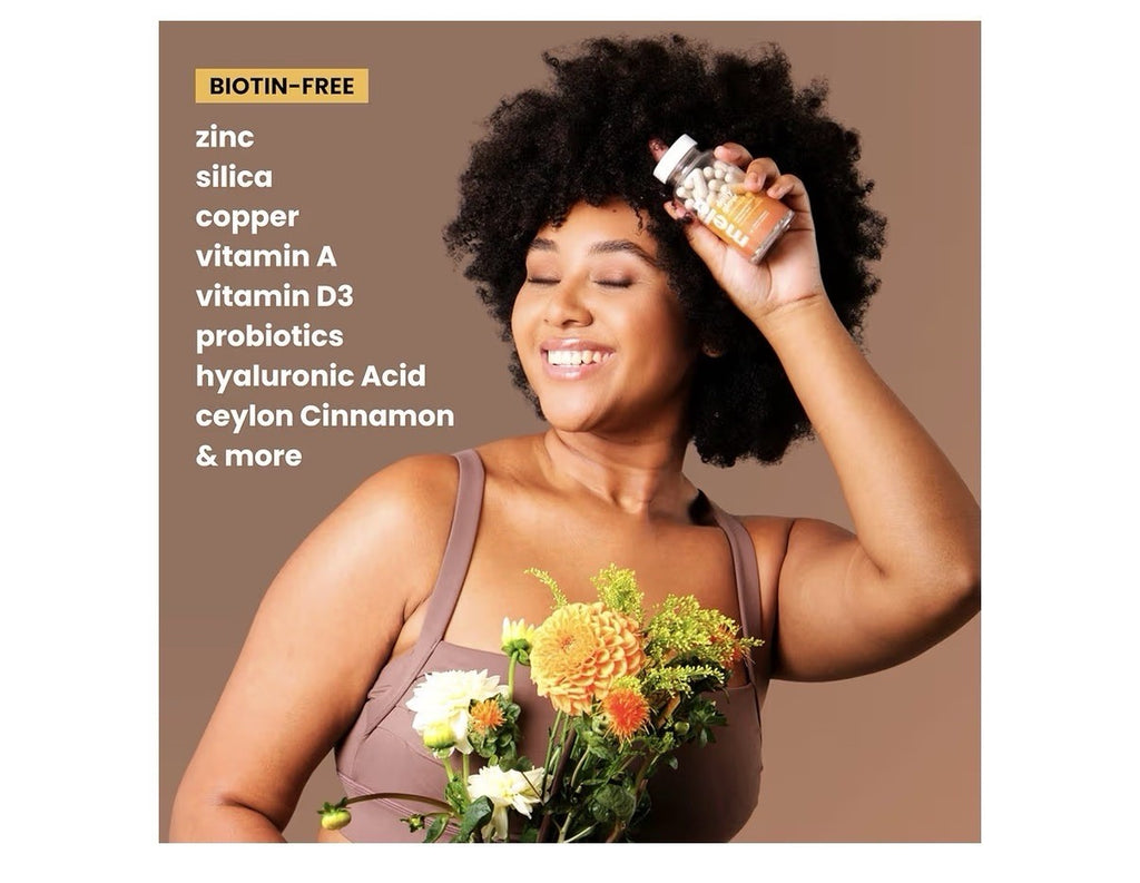 Mela Daily Glow for Healthy Melanin-Rich Skin Textured Hair Glowing Skin 60 Caps