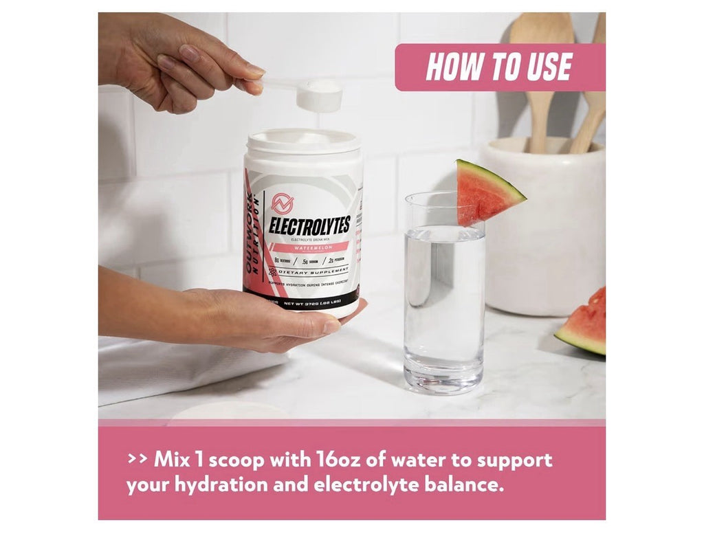 Outwork Nutrition Electrolytes Powder Hydration Exercise Muscle 30srv Watermelon