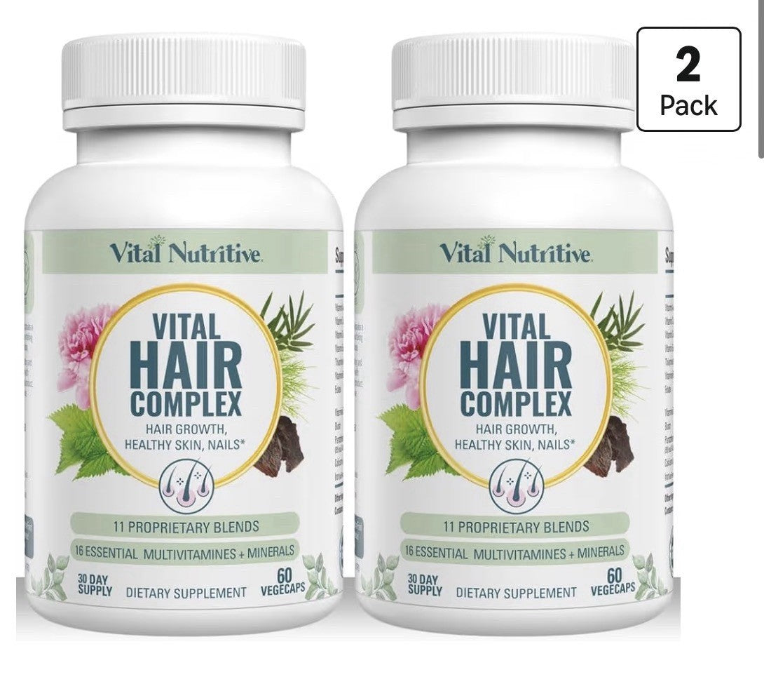 2 Pack Vital Nutritive Vital Hair Complex Hair Skin Nails Health for Women & Men