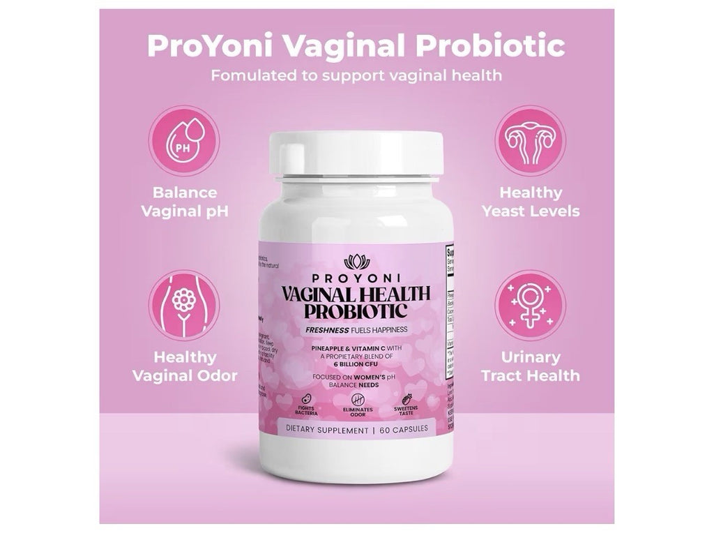 ProYoni Vaginal Probiotics Women Vaginal Health Supplement 6 Billion CFU 60 Caps