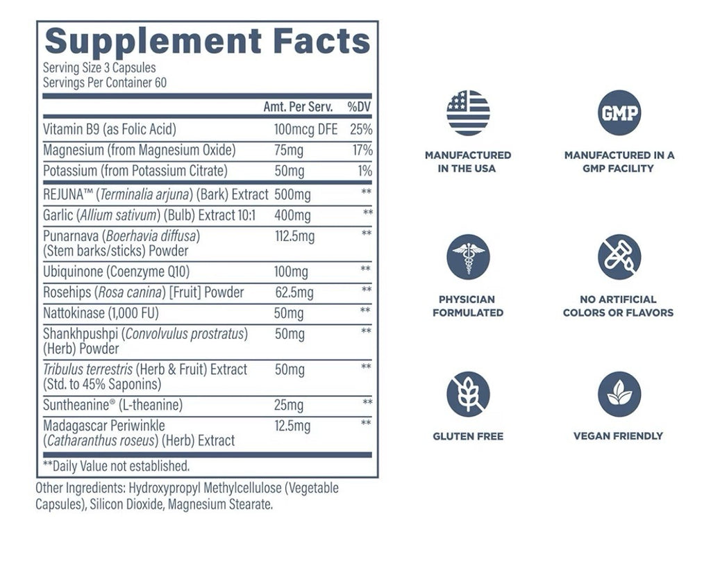 Revive Blood Pressure Support Heart Circulation Health Daily Wellness 180Capsule