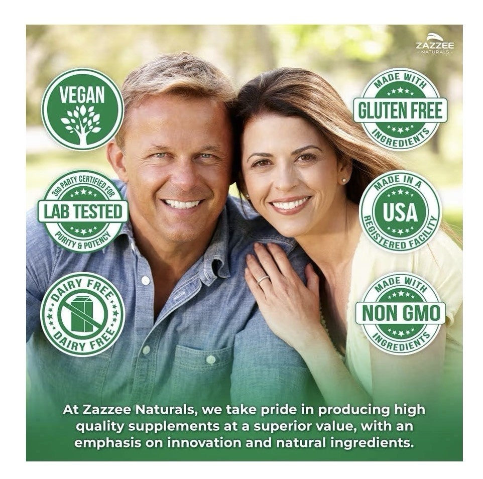 Zazzee Mullein Leaf Support Healthy Respiratory Lung Immune 2Month Supply 60caps
