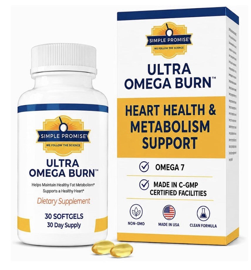 Simple Promise Ultra Omega Burn Fish Oil Heart Health Metabolism Support 30sgel