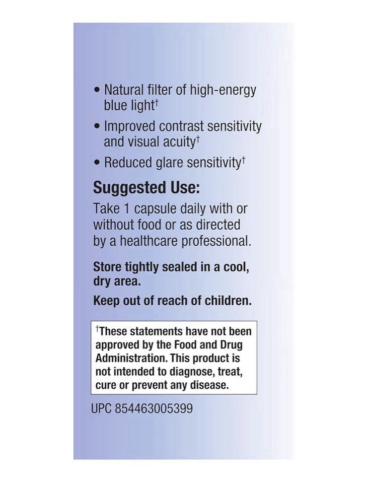 Relentless Improvement Lutein 30mg Plus 6mg Zeaxanthin Eye Health 120 Capsules