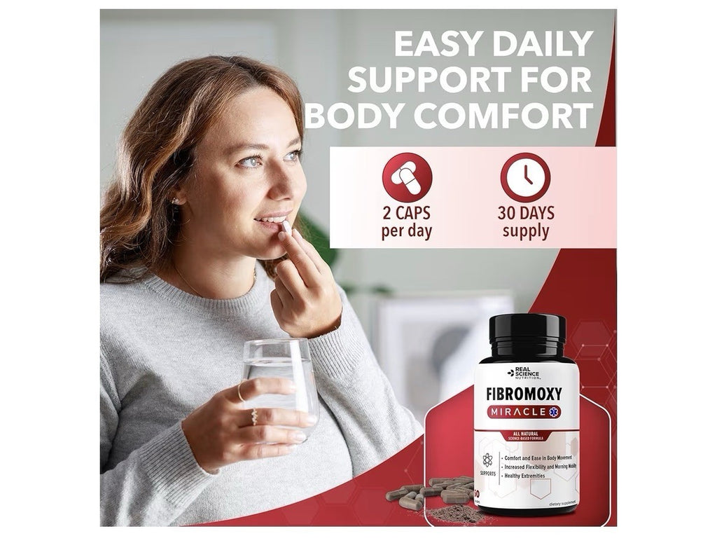 Real Science Fibromoxy Miracle Fibromyalgia Relief Flexibility Mobility 60 Caps