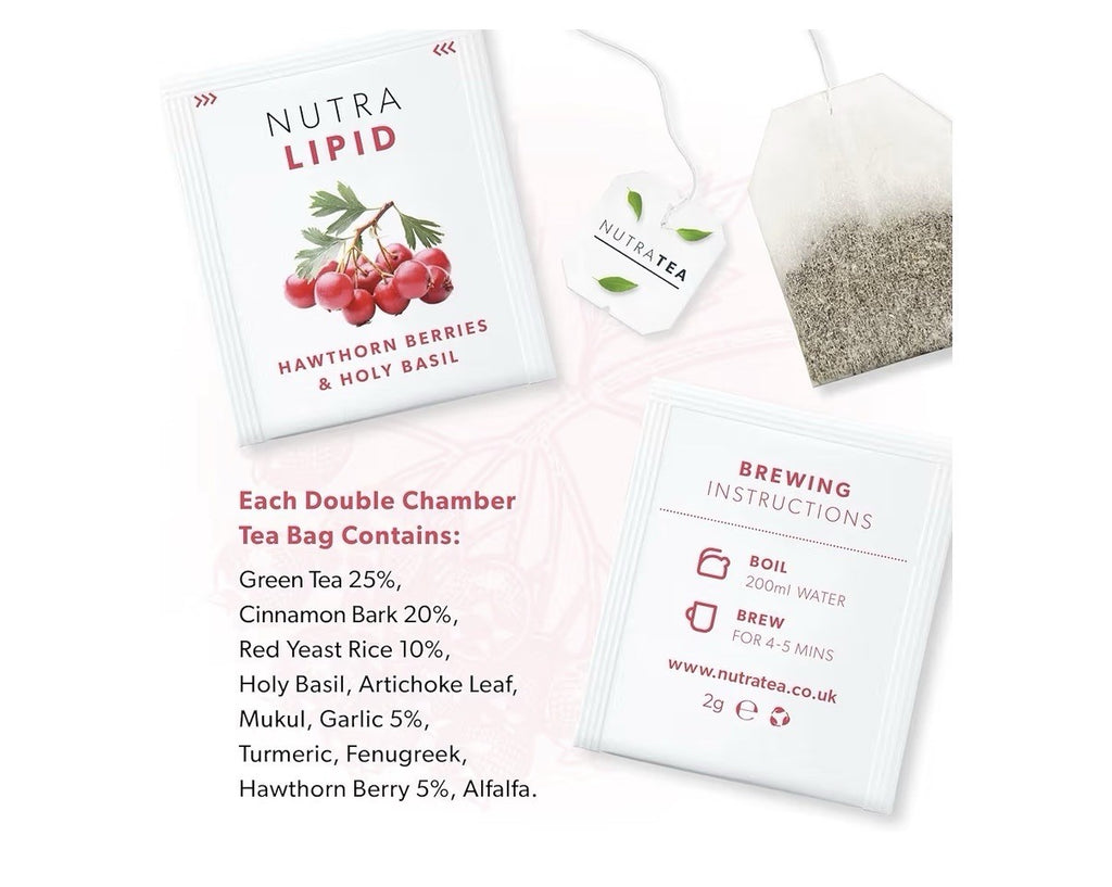 Nutra Lipid Hawthorn Berries&Holy Basil Cholesterol Lipoprotein Balance 20TeaBag