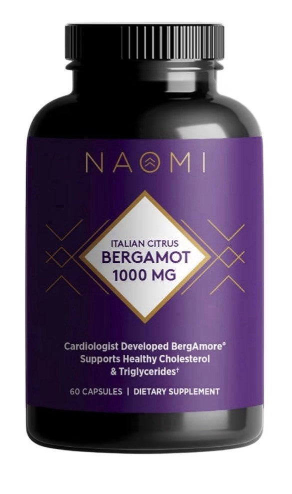 NAOMI Italian Citrus Bergamot 1000mg Extra Strength Supports Cholesterol 60 Caps