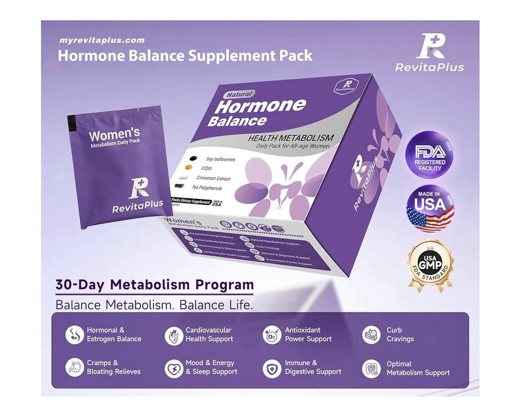 RevitaPlus Natural Hormone Balance Health Metabolism For Women Menopause PMS