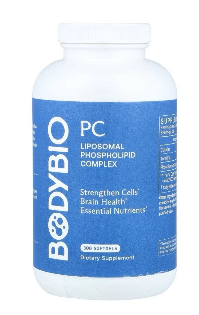 BodyBio PC Liposomal Phospholipid Complex Brain Health Mental Clarity 300Softgel