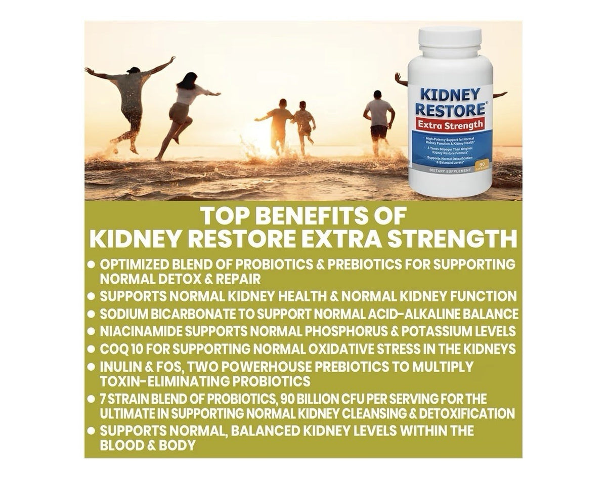 Kidney Restore Extra Strength Cleanse Detox Repair Kidney Health Function 90caps