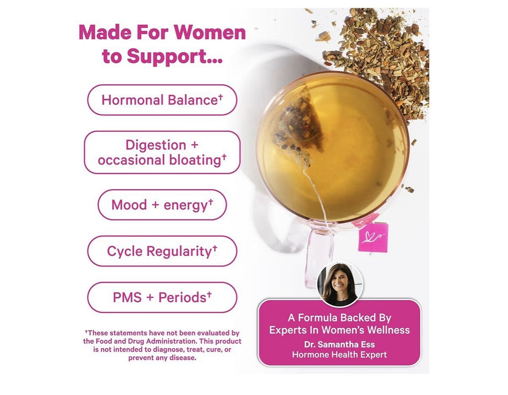 Pink Stork PMS Tea Hormone Balance Bloating Period Regularity Mood Swings Women