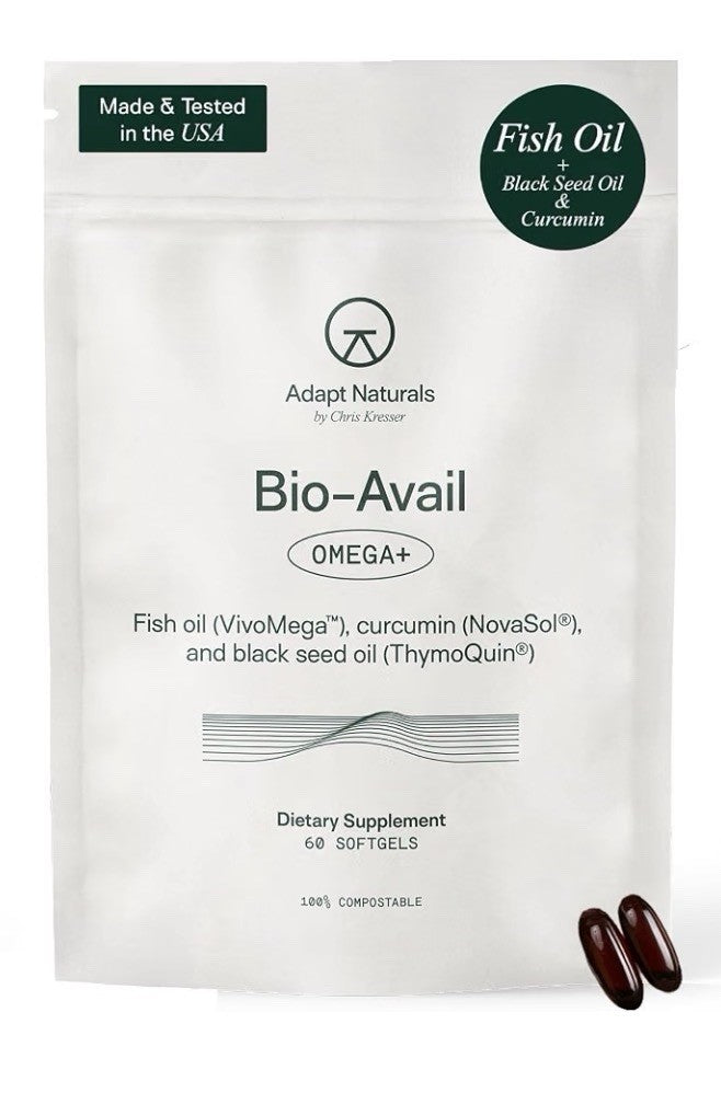Adapt Naturals Omega+ Bio-Avail Fish Oil with Curcumin And Black Seed 2 Pack