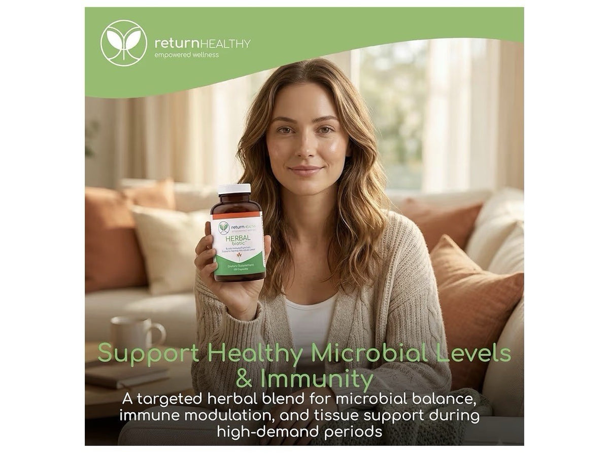 Return Healthy Herbal Biotic Immune Support Microbial Levels Support 120 Capsule