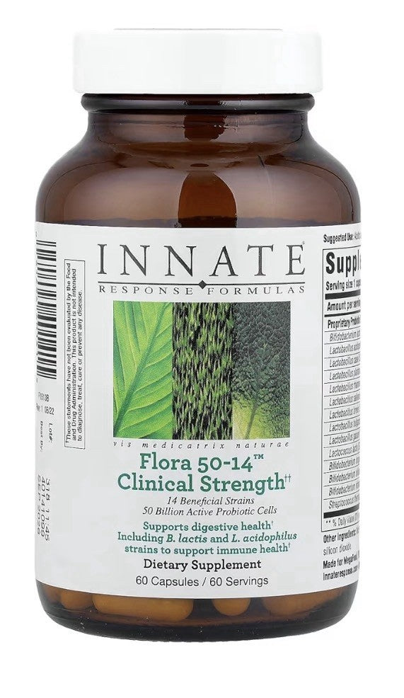 INNATE Response Formulas Flora 50-14 Clinical Strength 50 Billion CFU 60 Capsule