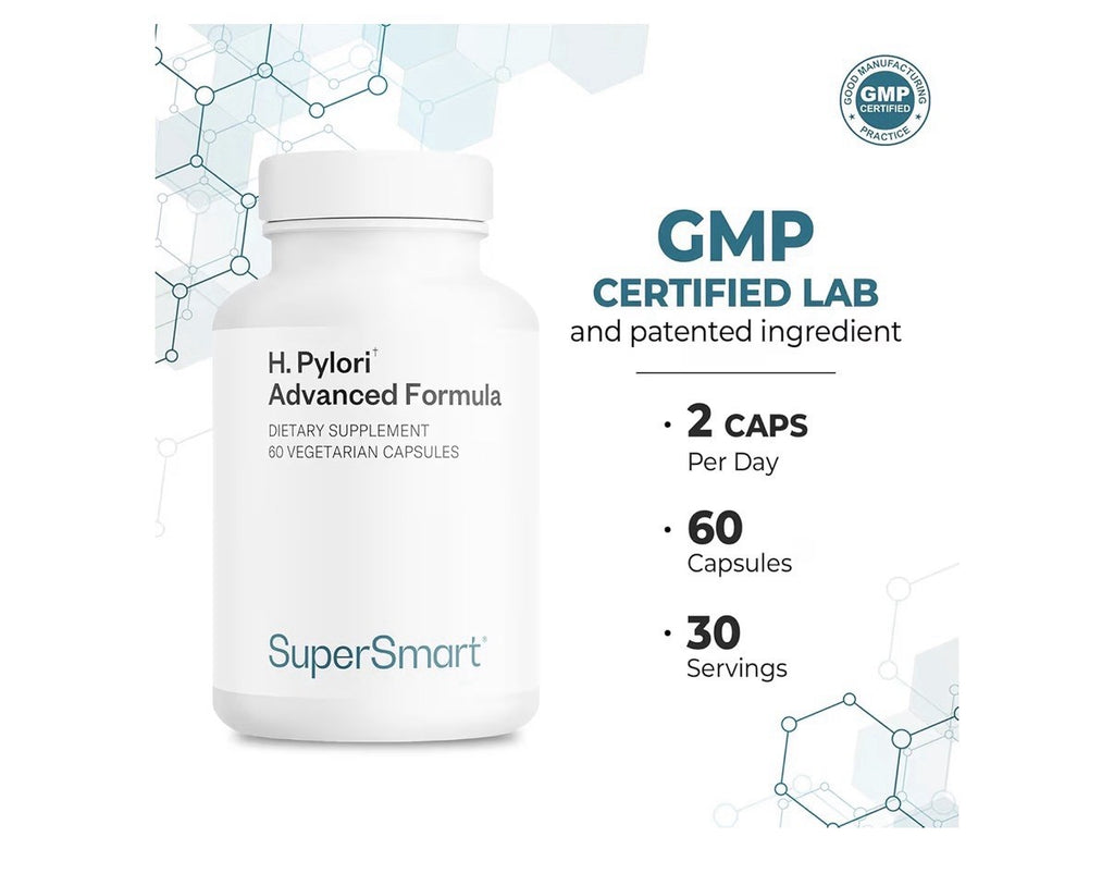 Supersmart H. Pylori Advanced Formula Mastic Gum, Probiotics & Prebiotic 60caps