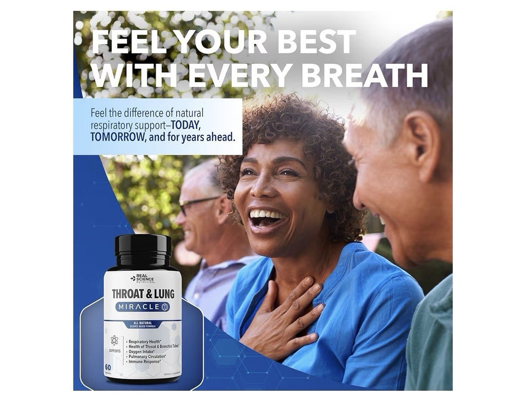 Real Science Throat & Lung Miracle Detox Clear Mucus Sore Throat Immune Response