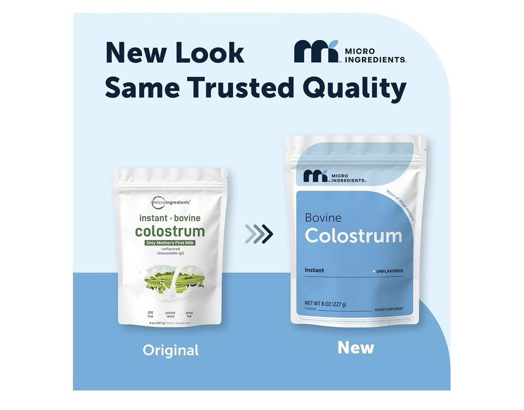Micro Ingredients Instant Bovine Colostrum Powder Unflavored 8 oz For Women &Men