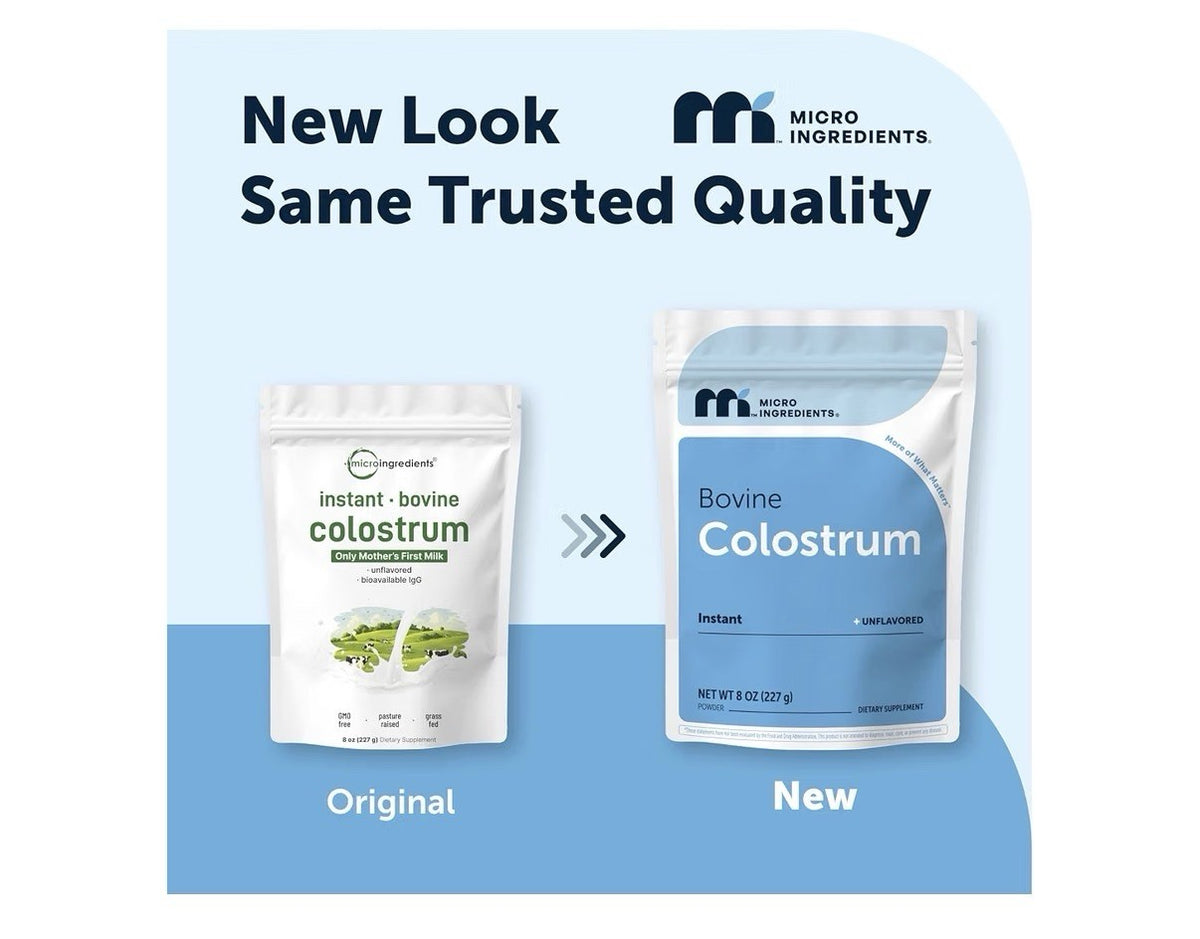 Micro Ingredients Instant Bovine Colostrum Powder Unflavored 8 oz For Women &Men