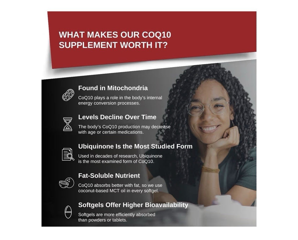 Intelligent Labs CoQ10 Ubiquinone 200mg with MCT Oil Heart Health 4 month supply