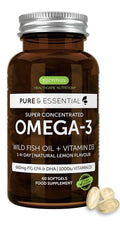 Igennus Healthcare Nutrition rTG Omega-3 Wild Fish Oil Vitamin D3 EPA DHA 60sgel