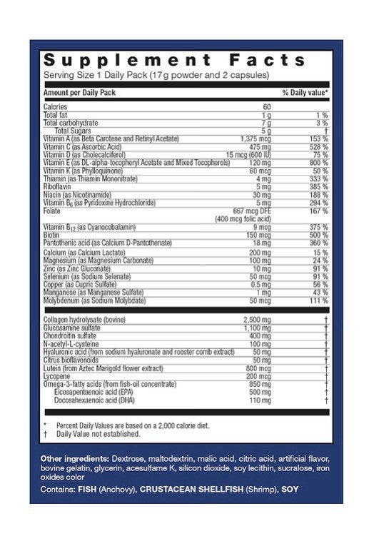 Orthomol Arthroplus Function Of Bones Joints Connective Tissue 30 Daily Packs