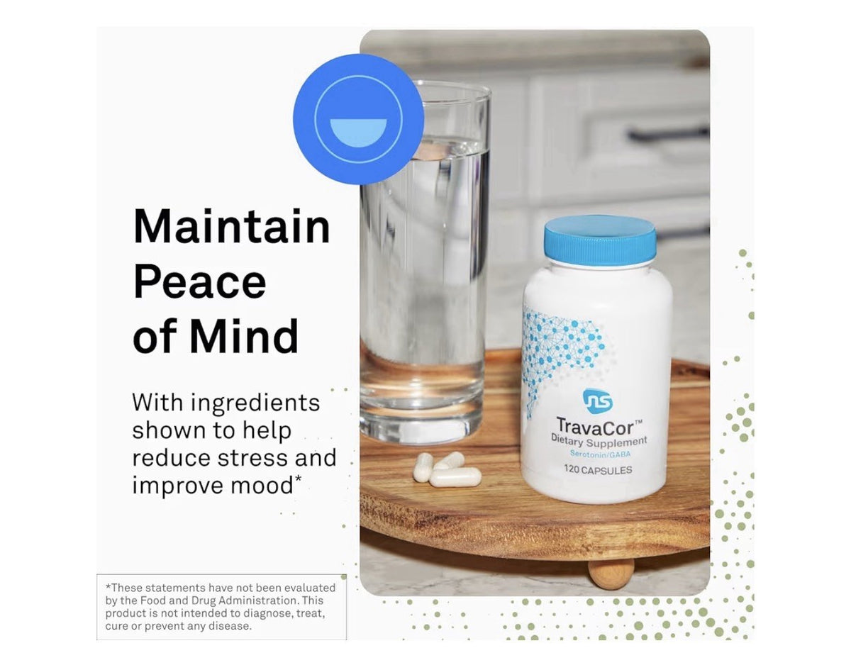 Neuroscience TravaCor Mood Support Stress And Emotional Support 120 Capsules