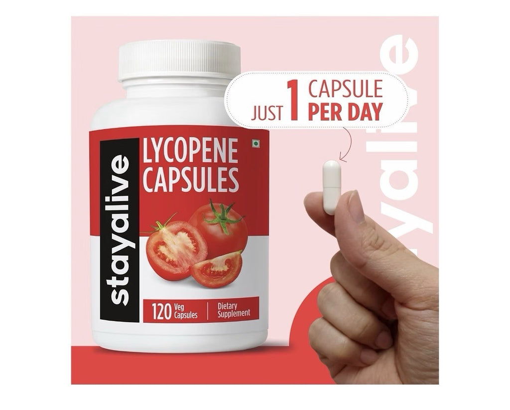 STAY ALIVE Lycopene Supplement for Men Natural Tomato Extract 120 Capsules