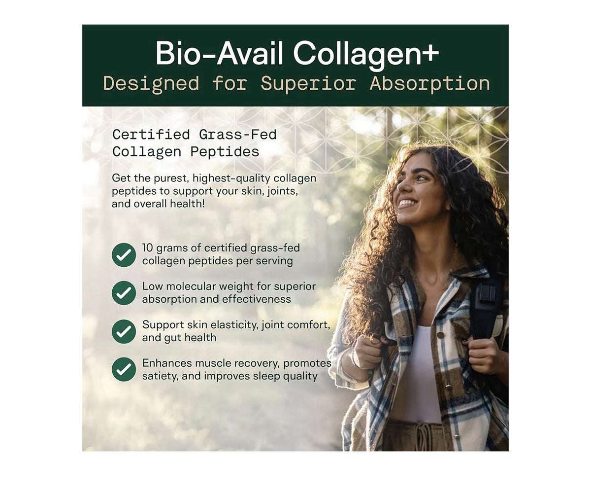 Adapt Naturals Bio-Avail Collagen+ Grass Fed Collagen Peptides Women Men 300gram
