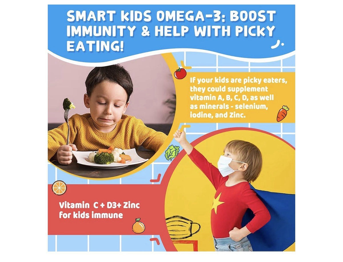 Nextdia Omega 3 EPA + DHA Gummies for Kids 4+ with Multivitamin 60 Gummies