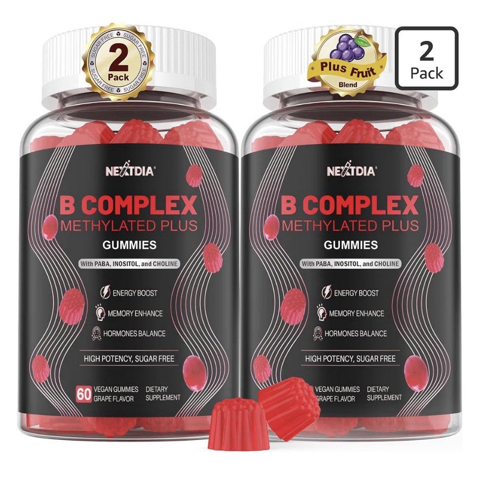 Nextdia B Complex Methylated Energy Boost Plus Brain Memory Mood Support 2 Pack