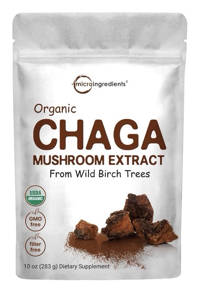 Micro Ingredients Chaga Mushroom Extract Organic From Wild Birch Trees 10 oz