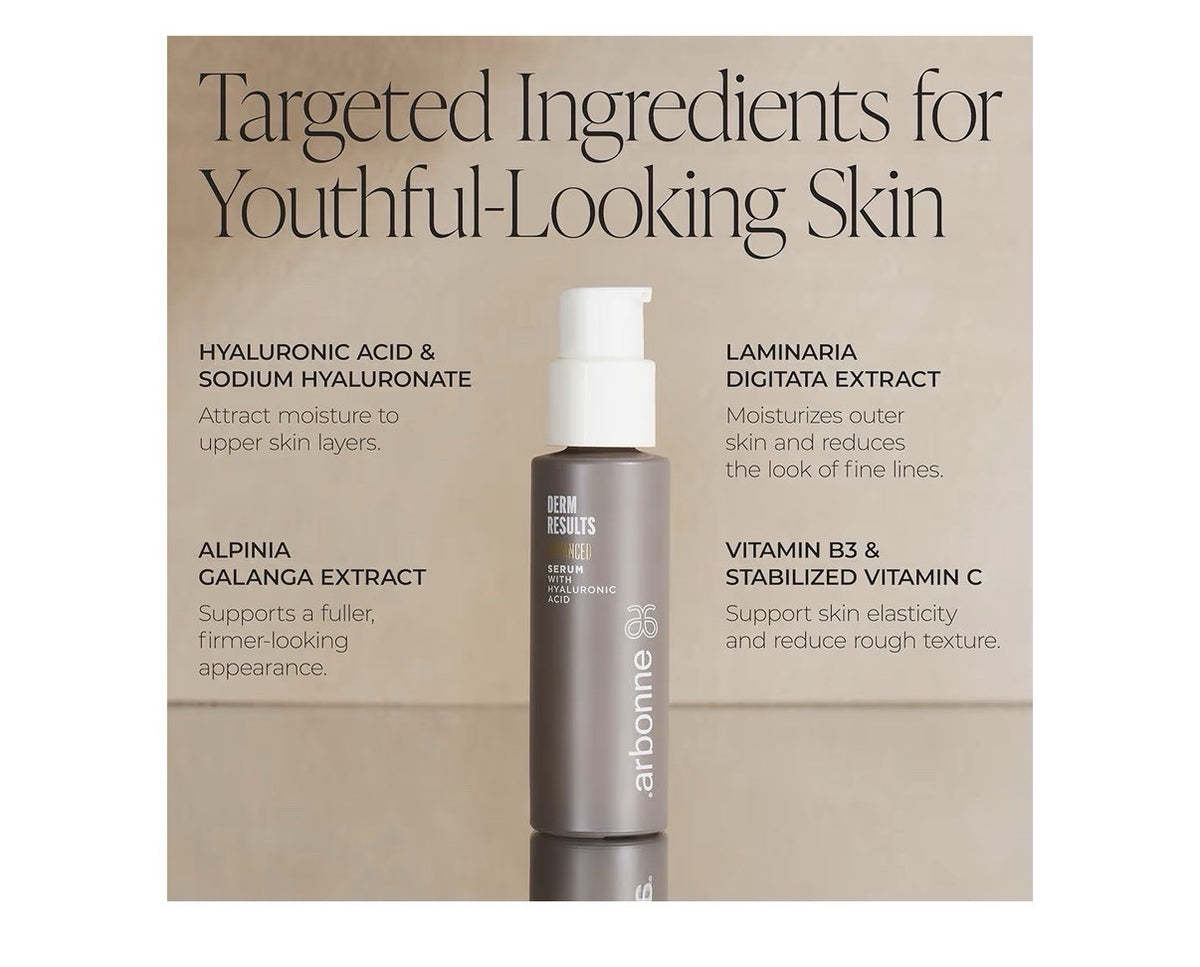 Arbonne DermResults Advanced Serum With Hyaluronic Acid Face Hydrating