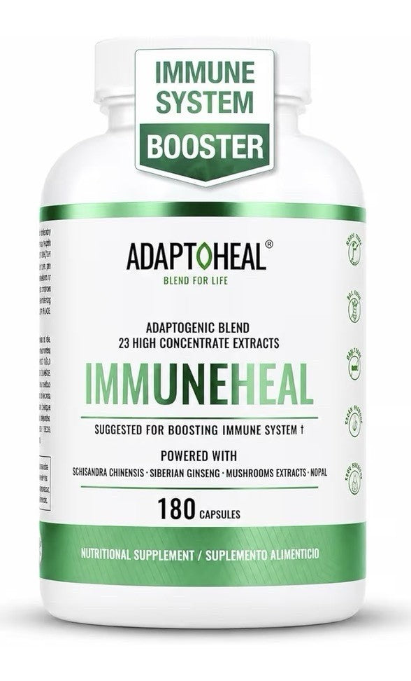 ADAPTOHEAL Immuneheal Adaptogen Immune System Booster Supplement 23Extract 180ca