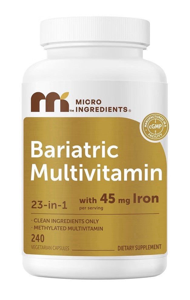 Micro Ingredients Bariatric Multivitamin Methylated with Iron 240 Capsules
