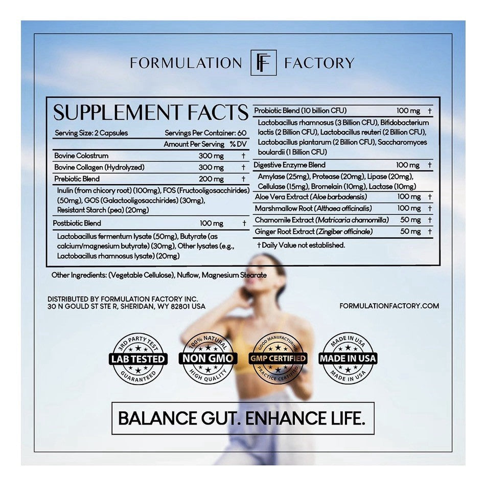 2 Pack Formulation Factory Gut Intellect 10-in-1 Microbiome Maximizer Women Men