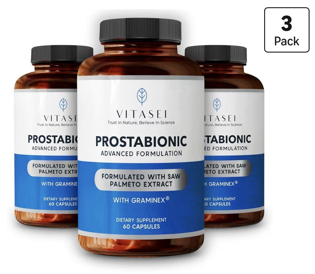 VITASEI Prostabionic Prostate Health Supplement Reduce Bathroom Trips 3 Pack