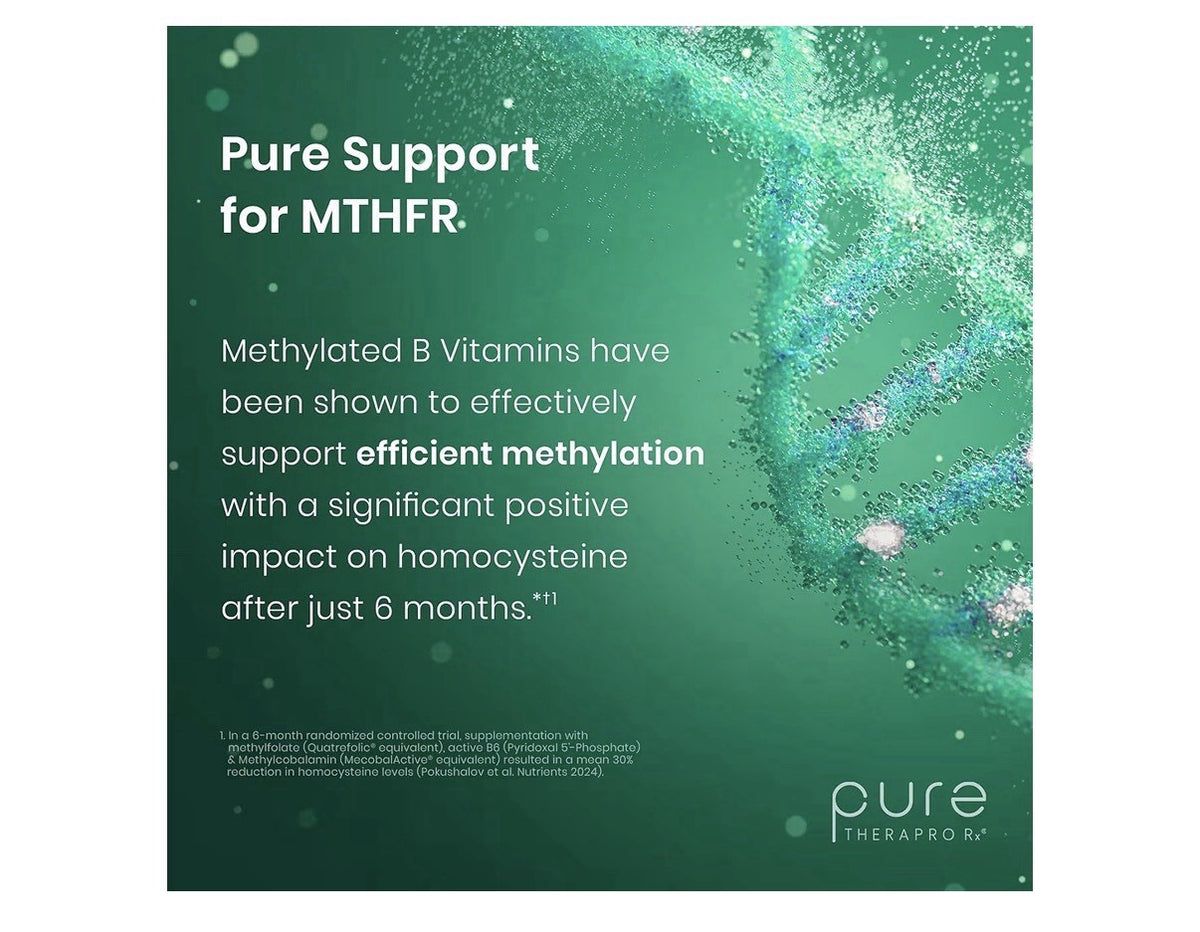 Pure Therapro Rx Methyl Active B Methylated B Vitamins for Men and Women 120caps