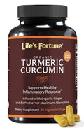 Life's Fortune Organic Turmeric Curcumin Healthy Inflammatory Response 90Capsule