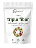 Micro Ingredients Triple Fiber Powder Organic Insulin+acacia +psyllium husk 2lb