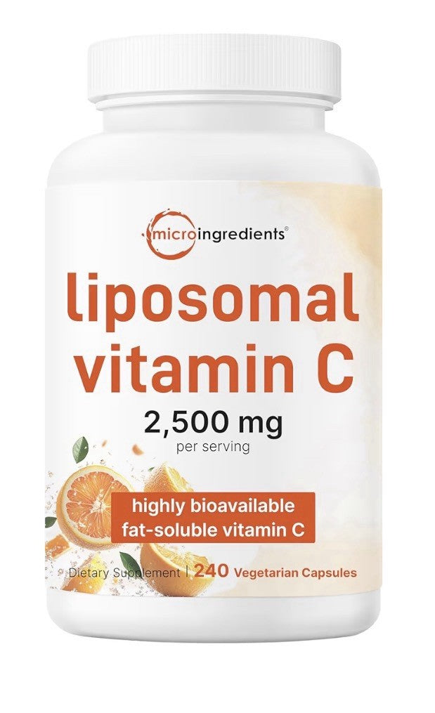 Micro Ingredients Liposomal Vitamin C 2,500mg 240 Capsules Highly Bioavailable