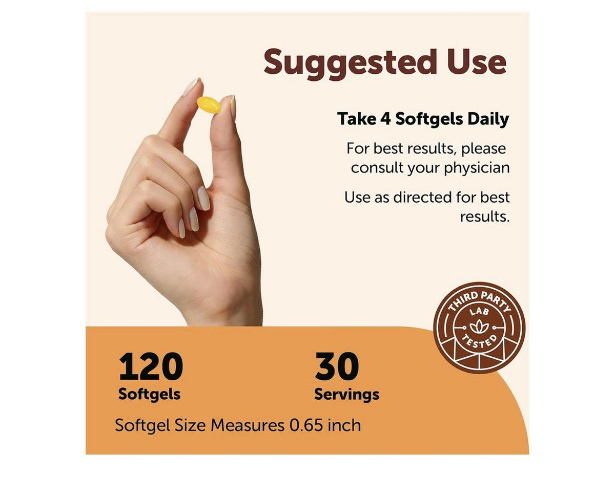 Micro Ingredients Berberine 1000mg with Mct Oil High Bioavailable 120 Softgels