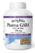 Natural Factors Pharma GABA 100mg Supplement Support Calm Sleep Focus 120Tablet