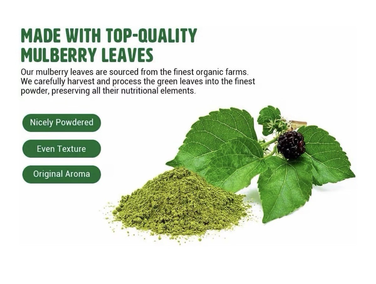 Way4 Organic Mulberry Leaf Powder Extract Natural Food Supplement 1 lb