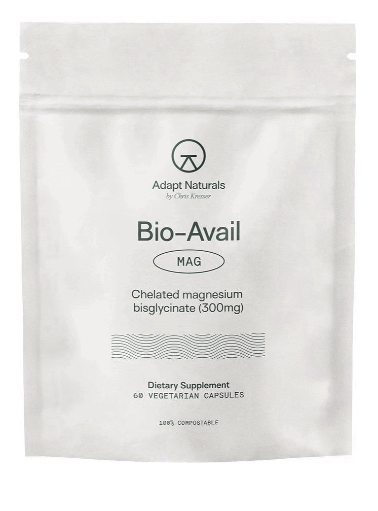 Adapt Naturals Bio-Avail MAG Chelated Magnesium Bisglycinate (300mg) 60 Capsules