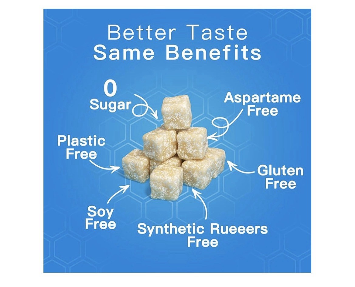 Remineralizing Gum with Xylitol Hydroxyapatite  Peppermint Pack Of 4 Total 72pcs