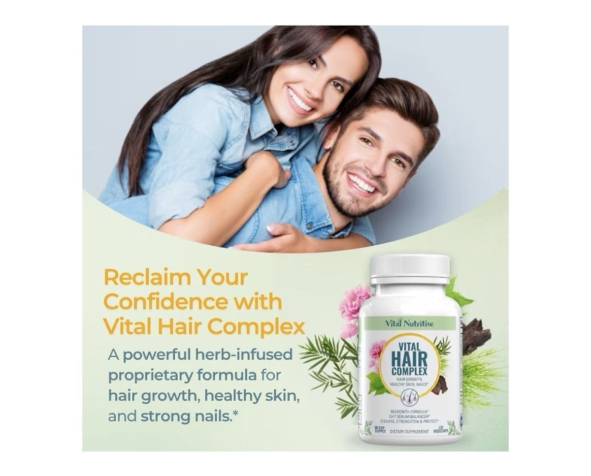 Vital Nutritive Vital Hair Complex Hair Skin Nails Health for Women & Men 120cap