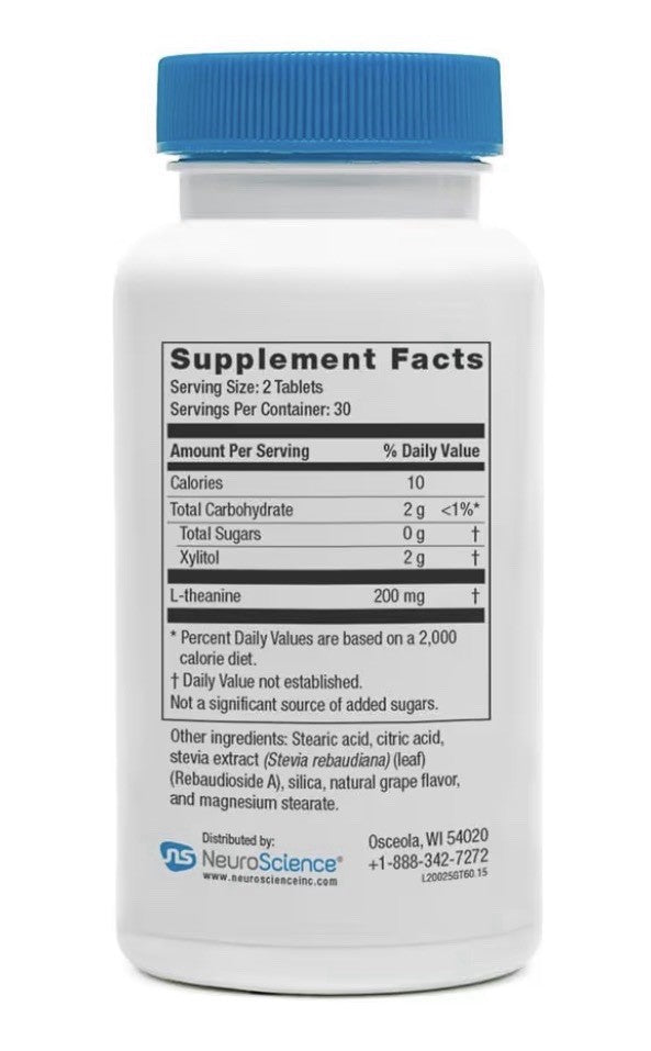 Neuroscience GABA Trex Grape Flavored Chewables Calm Aid Stress Support 60Tablet